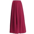 thumbnail image 1 of Fgnfyis Skirts for Women Summer Women's Solid Color Chiffon Skirt High Waist Long Flowy Skirt RD1 S, 1 of 8