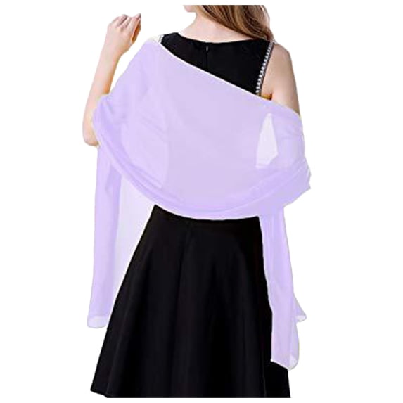Riforla Soft Chiffon Scarf Shawl Wraps for Dresses Womens Elegant Accessories For Light Purple