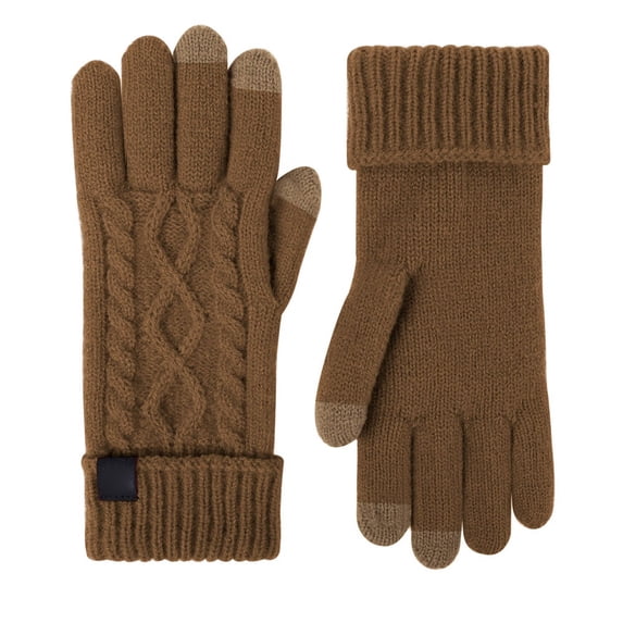 Fgnfyis Solid Color Knitted Winter Gloves for Men and Women with Thermal Comfort and Stretch Fit for Daily Wear Brown