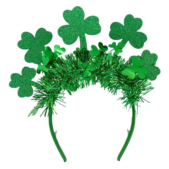 Ediodpoh St Patricks Day Green Irish Headband with Glitter Hair Hoop Themed Accessories for Celebration Green