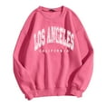 thumbnail image 1 of Ediodpoh Sweatshirts for Women Womens Casual Crewneck Long Sleeve Cute Tunic Tops Loose Fitting Pullovers Hoodless Hot Pink M, 1 of 6
