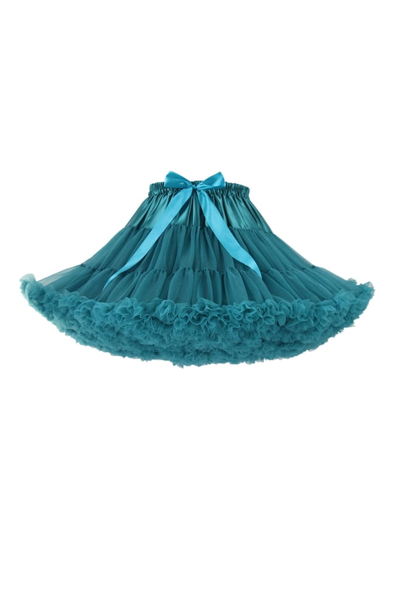 Tutu Dancing Skirt Women Petticoat Underskirt Swing Puffy Skirt for Cute Performance Ballet Skirt Women Blue One Size
