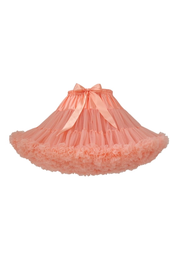 Tutu Dancing Skirt Women Petticoat Underskirt Swing Puffy Skirt for Cute Performance Ballet Skirt Women Rose Gold One Size