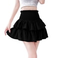 thumbnail image 1 of Ediodpoh Tutu Skirt Women's A Line Pleated Skirt with Built in Shorts High Waist Flowy Midi Skirt for Summer Daily Wear Skirts for Women Black S, 1 of 6