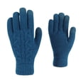 thumbnail image 1 of Fgnfyis Warm Winter Knitted Gloves Unisex Design in Solid Color for Comfort and Cold Weather Hand Protection Blue, 1 of 7