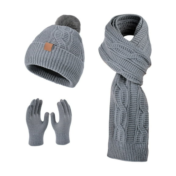 Ediodpoh Winter Hat Scarf and Gloves Set for Baby Fashionable Outdoor Warm Three Piece Set Coffee