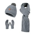 thumbnail image 1 of Ediodpoh Winter Hat Scarf and Gloves Set for Baby Fashionable Outdoor Warm Three Piece Set Grey, 1 of 8