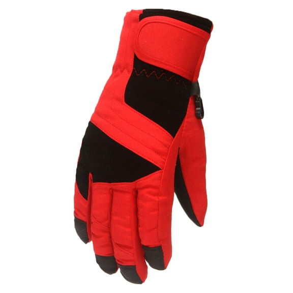 Ediodpoh Winter Outdoor Kids Boys Girls Snow Skating Snowboarding Windproof Warm Ski Gloves Red_003