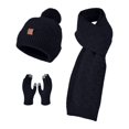 thumbnail image 1 of Ediodpoh Winter Warm Hat Scarf and Gloves Set for Baby Outdoor Cold Weather Protection Three Piece Set Black, 1 of 8