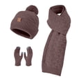 thumbnail image 1 of Ediodpoh Winter Warm Hat Scarf and Gloves Set for Baby Outdoor Cold Weather Protection Three Piece Set Coffee, 1 of 8