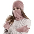thumbnail image 1 of Ediodpoh Winter Warm Knit Hat Scarf Gloves Set for Men and Women Thick Windproof Lined Ear Protection Set RD2, 1 of 5