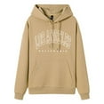thumbnail image 1 of Ediodpoh Women Casual Fashion Letter Print Graphic Drawstring Pullover Hoodie Preppy Sweatshirts for Women Khaki XXL, 1 of 3