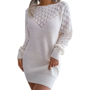 White Turtleneck Dress