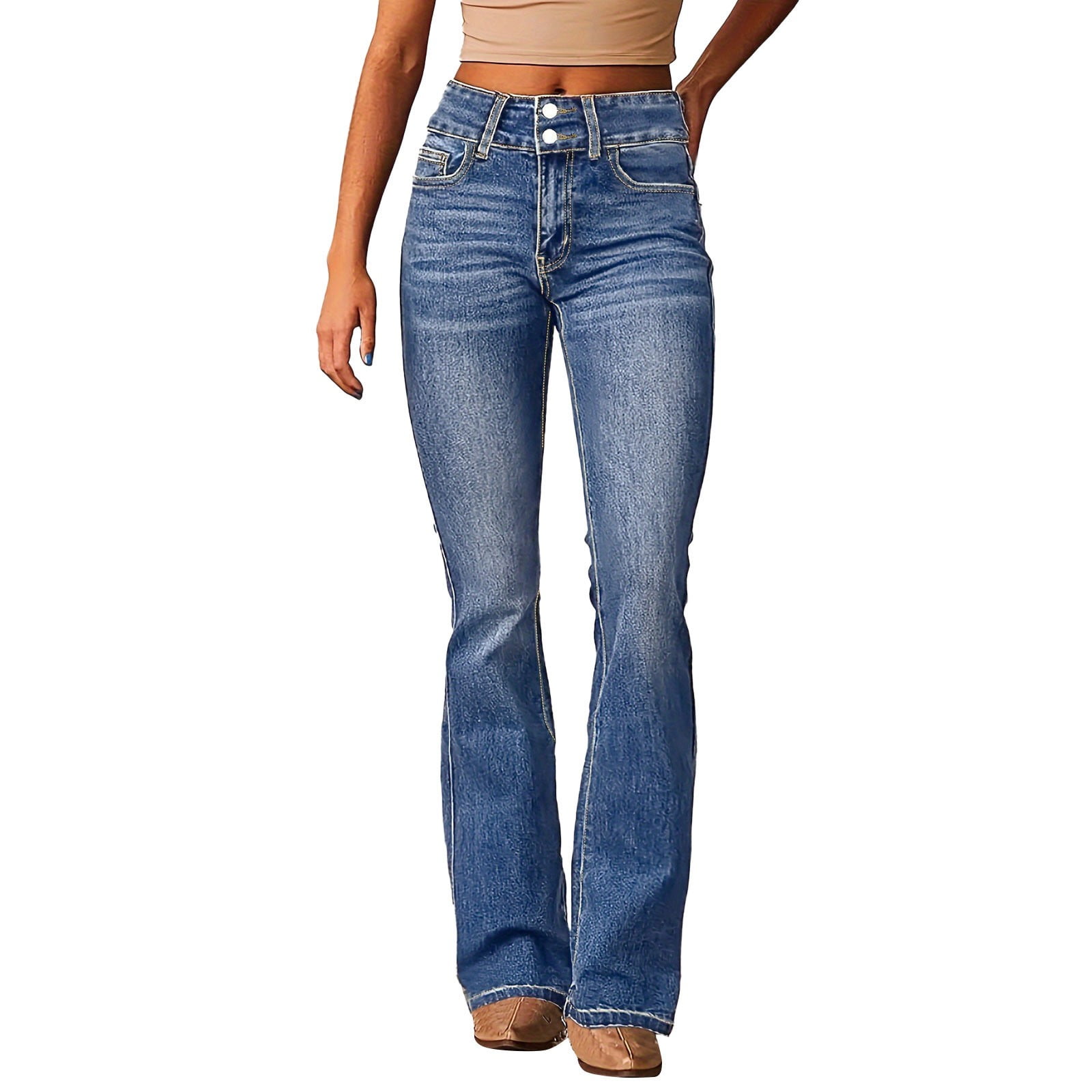 Ediodpoh Women Fashion Retro Stretch Jeans High Waist Pants for Women ...