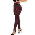 thumbnail image 1 of Ediodpoh Women High Waisted Skinny Stretchy Jeggings with Pockets Lace Design Womens Pants Red XXXL, 1 of 3