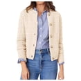 thumbnail image 1 of Ediodpoh Women Long Sleeve Open Front Cardigan Knit Jacket with Buttons Cardigan Sweaters for Women Soft and Layering Beige M, 1 of 5