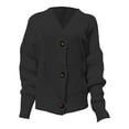 thumbnail image 1 of Ediodpoh Women Loose Knit Cardigan Sweater Button up Knit Cardigan Sweaters for Women for Fall and Winter Black L, 1 of 3