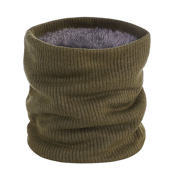 Riforla Women Men Winter Warm Collar Neck Warmer Thicken Soft Wrap Scarf Windproof and Cozy for Outdoor Army Green