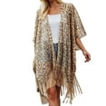 thumbnail image 1 of Ediodpoh Women Smock Top with Hollowed Out Tassels Sunshade Beach Shawl Cover up for Summer Gold, 1 of 5
