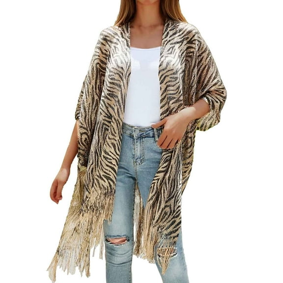 Ediodpoh Women Smock Top with Hollowed Out Tassels Sunshade Beach Shawl Cover up for Summer Khaki