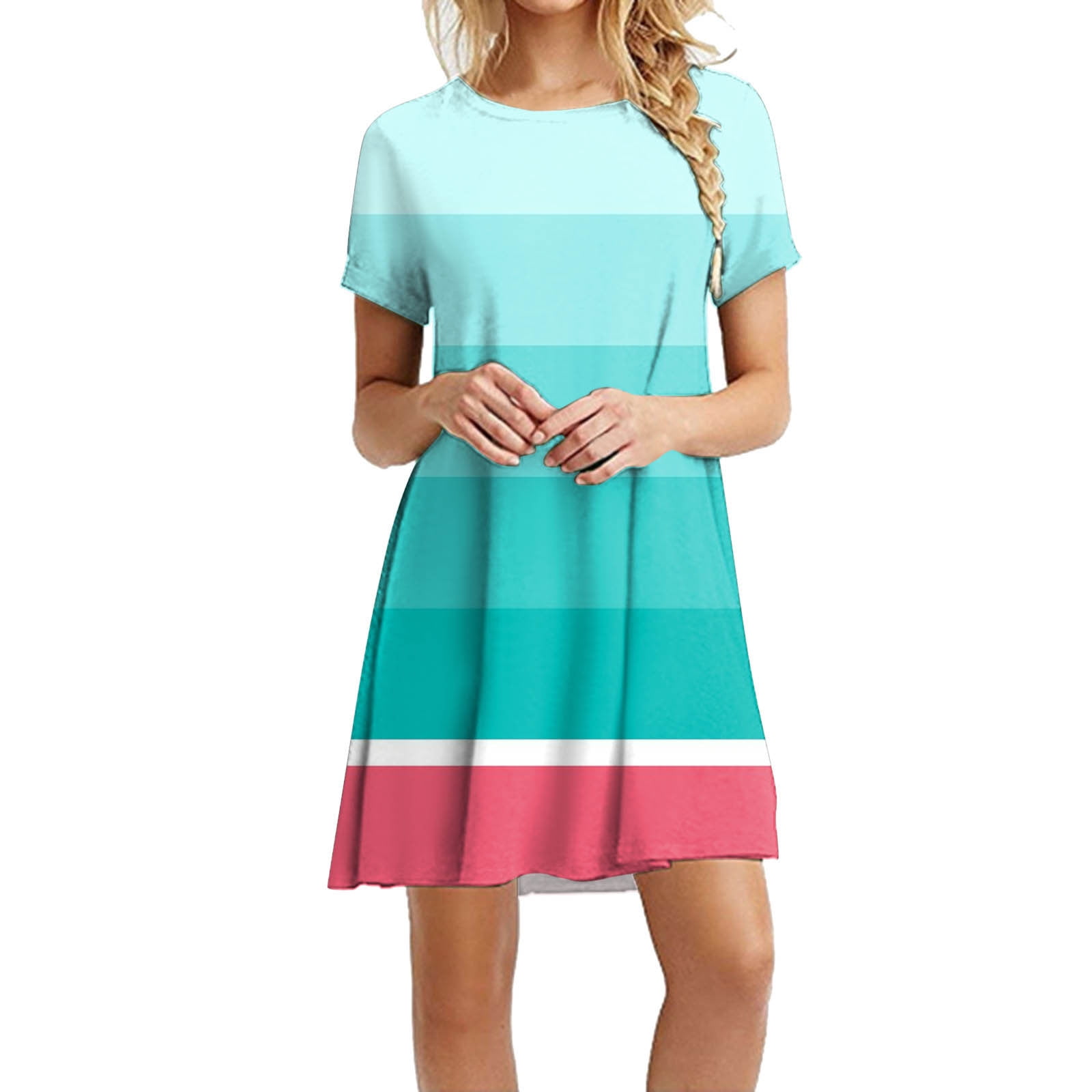 Ediodpoh Women Summer Casual Dresses Short Sleeve Summer Dresses Casual