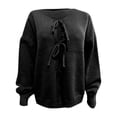 thumbnail image 1 of Ediodpoh Women Tie Front Oversized Knitted Cardigan Girls Knitwear Sweater Top Cardigan Sweaters for Women with Sleeve Open Front Black S, 1 of 3