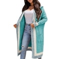 thumbnail image 1 of Ediodpoh Women's Casual Hooded Long Cardigan Sweater for Autumn and Winter Warm Long Cardigan Sweaters for Women Mint Green S, 1 of 5