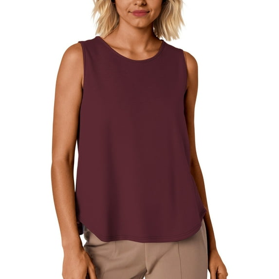Fgnfyis Women's T-Shirts Women's Casual Round Neck Sleeveless Plus Size Solid Color T Shirt Top with Straps Summer Daily Wear Pairs Perfectly with Jeans Tank Tops for Women RD1 XXXL