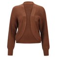 thumbnail image 1 of Fgnfyis Women's Casual Short Style Solid Color Sweater Cardigan Coat Cardigan Sweaters for Women Brick Red L, 1 of 5