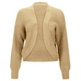 thumbnail image 1 of Ediodpoh Women's Casual Short Style Solid Color Sweater Cardigan Coat Cardigan Sweaters for Women Khaki M, 1 of 5