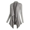 thumbnail image 1 of Ediodpoh Women’s Drape Front Open Cardigan for Women Long Sleeve Irregular Hem Knit Jacket GY2 L, 1 of 4