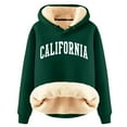 thumbnail image 1 of Fgnfyis Women's E Winter Velvet Padded Warm Cardigan Sherbet Hoodies for Women Jacket Solid Color Blue XXXXL, 1 of 3