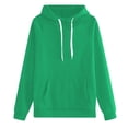 thumbnail image 1 of Fgnfyis Women's Fashion Solid Color Hooded Sweatshirts for Women with Pocket Casual and Comfortable Pullover Green L, 1 of 2