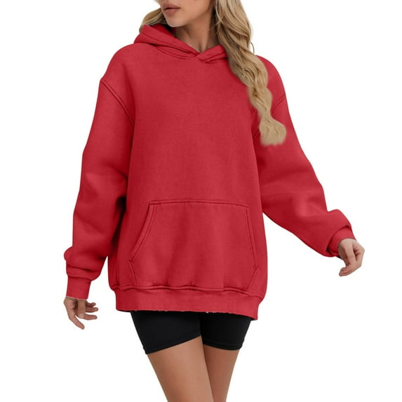 Riforla Women's Heavy Weight Hoodies for Women Oversized Streetwear Pullover with Pockets for Winter RD1 XXL