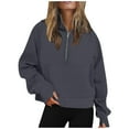 thumbnail image 1 of Ediodpoh Women's Hooded Zip up Pocketed Oversized Hoodies for Women for Fall and Winter Navy S, 1 of 5