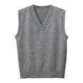 thumbnail image 1 of Ediodpoh Women's Knit Sweater Vest V Neck Sleeveless Pullover Thin Cardigan Casual Sweater Vest Women for Layering Stretchable Tops Light Gray M, 1 of 3