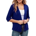 thumbnail image 1 of Ediodpoh Women’s Lightweight Cardigan Elegant Sun Protection Knit Sweater Soft Loose Fit Casual Cover up Cardigans for Women Blue S, 1 of 4