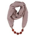 thumbnail image 1 of Ediodpoh Women's Linen Necklace Pendant Scarf Ethnic Style Soft Resin Pendant Neck Wrap Bohemian Fashion Accessory Coffee, 1 of 3