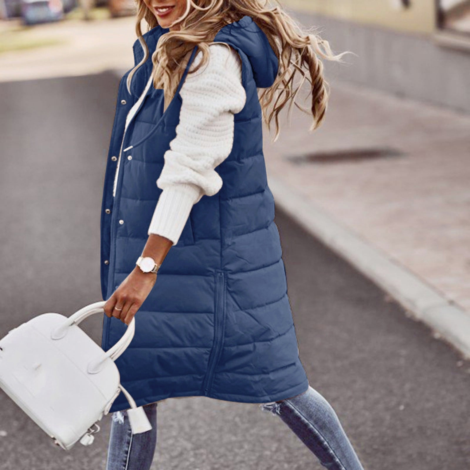 Navy Blue Puffer Jacket Outfit Navy Winter Coat Women Women's