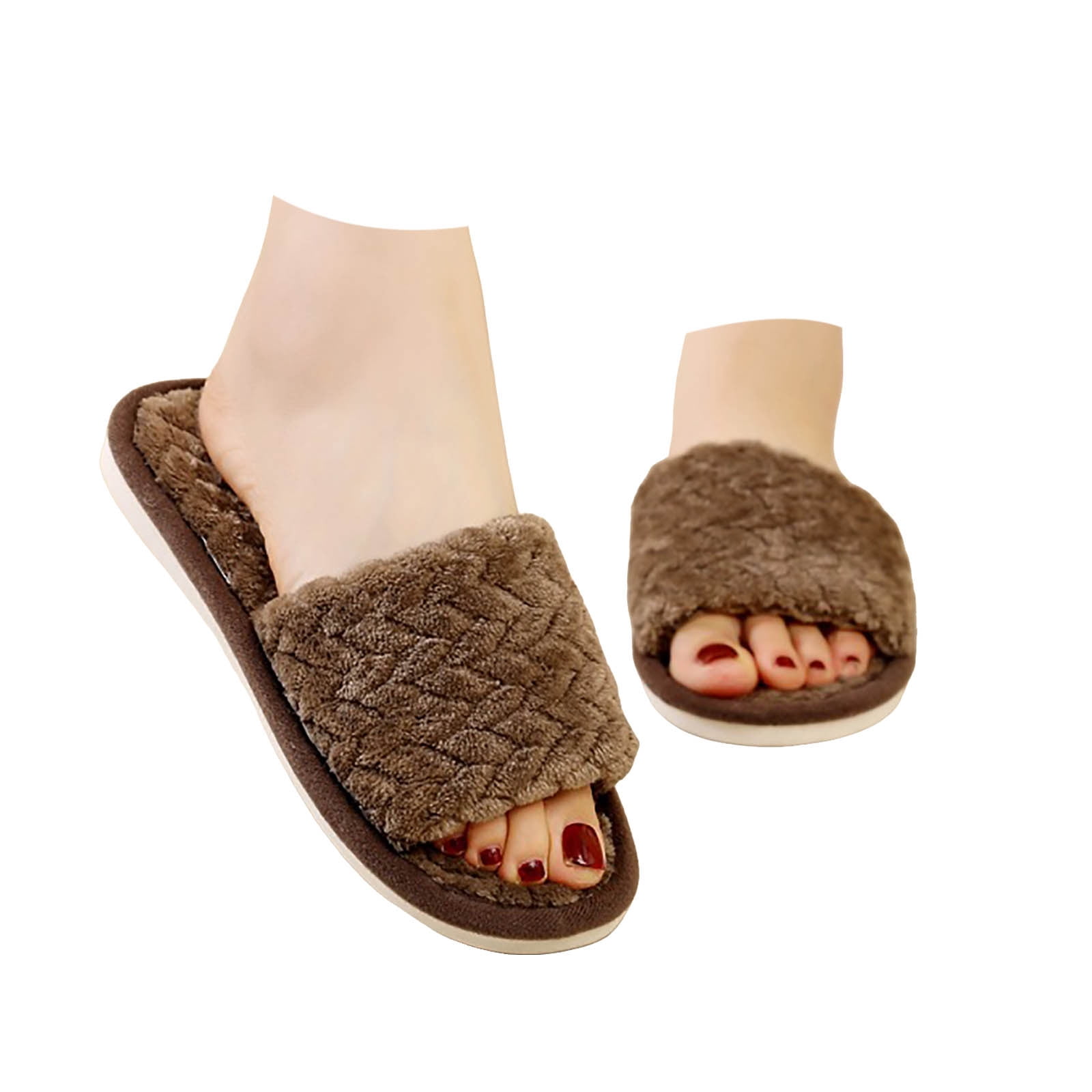 Women's Ethnic Linen Slippers Open Toe Flat Sole Breathable Lightweight Slipper main image 1