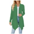 thumbnail image 1 of Ediodpoh Women's Sleeveless Cardigan Summer Lightweight Open Front Asymmetrical Vest Cardigan for Women Light Green L, 1 of 5