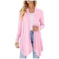 thumbnail image 1 of Ediodpoh Women's Sleeveless Cardigan Summer Lightweight Open Front Asymmetrical Vest Cardigan for Women Light Pink M, 1 of 5