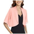 thumbnail image 1 of Ediodpoh Women’s Soft Chiffon Shawl Wraps for Evening Dress Wedding Cape Flapper Cover Up Pink, 1 of 8