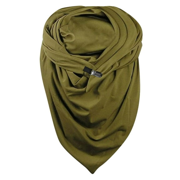 Ediodpoh Women's Solid Color Scarf Fashion Retro Purpose Female Shawl Wrap Versatile and Elegant Accessory Army Green