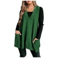 thumbnail image 1 of Ediodpoh Women's Sweater Vest V Neck Pullover Knitwear Tank Top Sleeveless Sweater Vest Women Comfortable Fashion Green L, 1 of 9