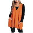 thumbnail image 1 of Ediodpoh Women's Sweater Vest V Neck Pullover Knitwear Tank Top Sleeveless Sweater Vest Women Comfortable Fashion Orange XXXL, 1 of 5