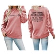 thumbnail image 1 of Ediodpoh Women's Sweatshirts Winter Fashion Festive Christmas Print Round Neck Top Pullover Loose Fit Casual Letter Print Pink XXL, 1 of 4
