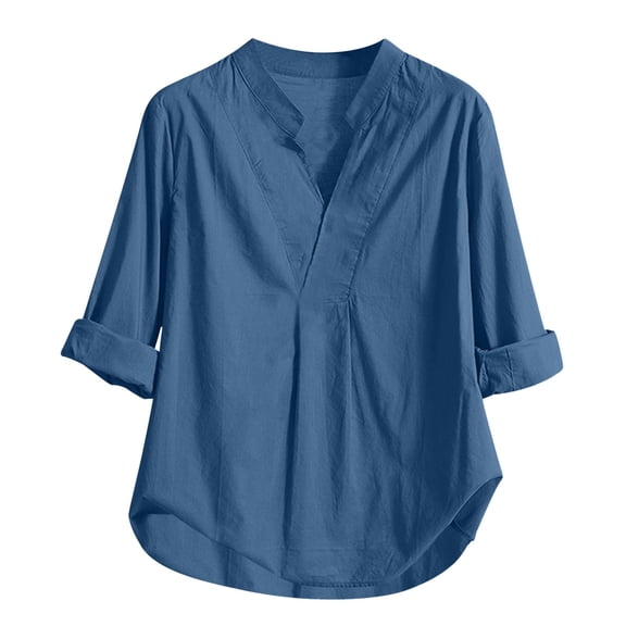 Ediodpoh Women's V Neck T Shirt Soft Comfortable Casual Basic Tee for Everyday Wear Outfit with Jeans Skirts and Pants Womens Tops Casual Navy S