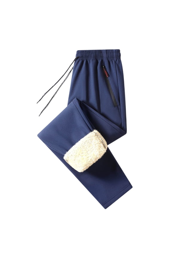 Ediodpoh Women's Wool Insulated Thicker Casual Winter Pants for Women for Warmth and Comfort Blue L