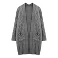thumbnail image 1 of Ediodpoh Womens Cardigans Knit Cardigan Long Open Front Sweater Soft Loose Fit Solid Color Outwear Cozy Fall Winter Grey XXXL, 1 of 2